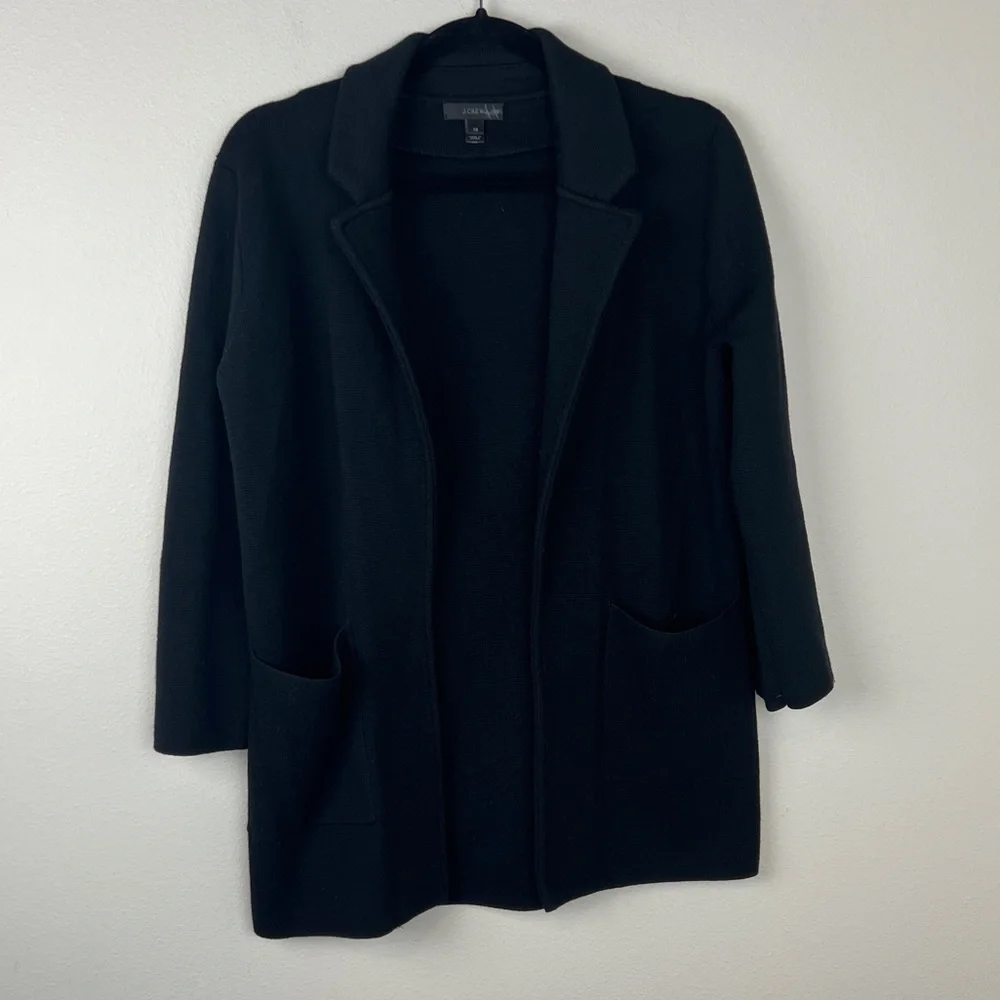 J Crew Sophie Open Front Blazer Sweater